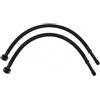 Milwolt Flessibile per rubinetto M10 x 3/8 nero, set 2 pezzi - tubo di collegamento in treccia nylon, ottone forgiato, guarnizione EPDM, montaggio senza teflon, lavabo e cucina - 40 cm
