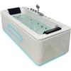 Generico Vasca da bagno Idromassaggio SPA Cromoterapia mod. Teodora 180x80cm Bianca | jacuzzi, terme, massaggio
