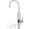 Rosenstein & Söhne Rubinetto Elettrico 2 in 1 con Scaldacqua Istantaneo, Display LED, Acciaio Inox, 3000 W