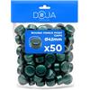 DOJA Barcelona Tappi per Pali di Recinzione DOJA Barcelona - Pack 50 - Ø42mm - Verde, Tondi in Plastica, Coperture Protettive, Resistenza All'acqua, Versatilità d'uso, per Giardino, Tappo per Paletti Rotondi