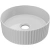 Vente-unique - Lavabo freestanding Pedara - L 36cm x P 36cm x H 12cm - ceramica - bianco