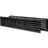 Vent Systems Griglia per porta 450 x 350 mm, colore: nero - feritoie per porta su due lati - registro di ventilazione - griglia di ventilazione interna - bagno, armadio, garage attraverso la porta