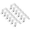 QUARKZMAN Morsetto a U per Tubo Quadrato 40x30mm Acciaio 304 12 pezzi | Cinghia, fibbia, montante, connettore e staffa per condotto, flessibile, cavo, ponte, recinzione