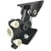 Qxryzp Gruppo cerniera porta Rullo guida porta scorrevole per auto cerniera centrale lato destro 1344266080 1376704080, per Citroen, per JUMPER 2006-2016 2017 2018 2019(BLACK No 2)