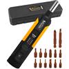 Uharbour Cacciavite dinamometrico 10-80 lb, set di cacciaviti dinamometrici con supporto elastico da 1/4, adattatore per bit da 1/4, punte piatte, esagonali, Torx e Philips, adatto per armaiolo