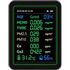 Jeffergarden Rilevatore Co2 Monitoraggio Della Qualità Dell'aria Con Rilevamento Hcho Tvoc Pm2.5 Pm10 E Schermo Tft per Ufficio Domestico E Viaggi in Auto (Black)