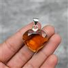 Splendido Citrino Topazio Gemma 925 Argento Sterling Fatto a Mano Ciondolo AS-63
