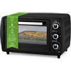 ICQN Mini Forno Elettrico 15L Compatto, 1200W, 3 Funzioni di Cottura, Minuteria 60 min, Termostato 90-230°C, Antracite
