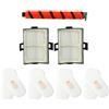 Rackumic Kit filtro aspirapolvere per Shark HZ500 HZ500UK HZ500UKT parti | Kit di ricambio per aspirapolvere Shark HZ500/HZ500UK/HZ500UKT, spazzola a rullo e 10 filtri per aspirapolvere