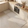 JynxtoyZeal Set di Tappeti da Cucina Wabi-Sabi,Disegno Lineare Astratto in Diatomite | Set di Due Pezzi,Assorbente e Antiscivolo,Resistente All'olio,Facile da Pulire,Adatto a Cucina, Lavanderia e Ambienti Interni