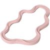 FytStycale Specchio Da Parete Decorativo Da Trucco Specchio Asimmetrico Da Appoggio con Posizionamento Flessibile Adatto per Bagno Camera Da Letto E Toeletta, Rosa