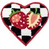 Mibathni Tappetino da bagno con fragole e frutta per il bagno, grazioso tappetino da bagno antiscivolo a forma di cuore tappeto da vasca da bagno in peluche tappeti da bagno assorbenti vasca da bagno tappetino
