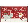 Olivo Tappeti OLIVO.shop | NOEL Zerbino Natale, Tappeto ingresso natalizio moderno, Tappeto natalizio sotto albero, 6 fantasie, misura unica 45x78cm (BABBO ORSO)