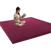 GGoty Tappeto in velluto di corallo, spesso 2 cm, lavabile, soffice, ultra grande, antiscivolo, per yoga, tatami, soggiorno, cameretta dei bambini (rosso, 120 x 150 x 2 cm)
