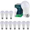 Generico Kit 10 Lampadine LED A65 17W E27 4000K Luce Naturale | 1710 Lumen, 200° Angolo Fascio, Termoplastica, 110W Equivalente, 220-240V