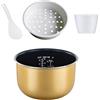 Oxxggkao Pentole interne di ricambio per cucine elettriche da 3 l, 4 l, 5 l, superfici, conducibilità termica, pentole interne per cuociriso