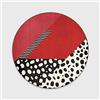 HAHII Tappeto rotondo rosso 80 cm lavabile antiscivolo tappeto interno adatto per soggiorno, camera da letto, sala giochi per bambini
