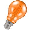 Crompton Lamps Crompton Lampade LED GLS 4,5 W BC-B22d Harlequin IP65 (equivalente a 25 W), arancione traslucido 275lm BC baionetta B22 per esterni festone colorato filamento