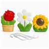 Home Tresor Set 3 Umidificatore Termosifone Evaporatore d'Acqua in Ceramica per Termosifoni Stanza Riscaldamento Umidifica Ambiente Aria Design Moderno Colori Assortiti Mod. Flower Power