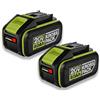 EIISPQ Batteria Ricaricabile Agli Ioni Di Litio Da 6,0 Ah/8,0 Ah, Compatibile Con WORX Da 20 V Utensili, Compatibile Con WA3551, WA3551.1, WA3553, WA3641, WX373, WX390(2 PCS 8.0Ah)