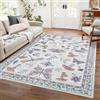 CAROMIO Grande tappeto per soggiorno, 160 x 230 cm, beige, per camera da letto, lavabile, antiscivolo, morbido, con motivo moderno ispirato alla natura, super morbido, pieghevole e contemporaneo
