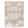 Mazovia Tappeto per Bambini Cameretta 120x170cm Crema Palloncino Pelo Medio | Tappeto Bimbi Bambine/Bambini Beige Facile da Pulire Antiallergico Adatto Agli Animali Resistente Ai Detergenti Sintetico