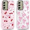 Yomjew Confezione da 2 custodie trasparenti per Samsung Galaxy S21 FE 5G da 6,4 pollici, estetiche alla moda, alla moda, morbide, sottili, protettive, antiurto, in TPU, per donne e ragazze, con fiocco