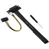 KALEA-INFORMATIQUE Adattatore Riser Gen 4.0 per slot M2 M Key verso porta PCIe x4 femmina, lunghezza 20 cm. Orientamento perpendicolare e velocità Gen4 8 GB/s