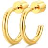 GoldChic Orecchini Cerchio Donna Semplici, Leggeri e Comodi Larghezza 2 mm | Leggeri e Ipoallergenici, Argento/Oro/Oro Rosa/Nero, 15 mm/20 mm/30 mm/40 mm/50 mm/60 mm/70 mm/80 mm/90 mm/100 mm