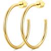 GoldChic Orecchini Cerchio Donna Semplici, Leggeri e Comodi Larghezza 2 mm | Leggeri e Ipoallergenici, Argento/Oro/Oro Rosa/Nero, 15 mm/20 mm/30 mm/40 mm/50 mm/60 mm/70 mm/80 mm/90 mm/100 mm