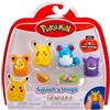 Squishmallows Squish-a-Longs SQAL0068 - Confezione da 4 pezzi, Pikachu, Gengar, Marill, Teddiursa, 2 accessori inclusi