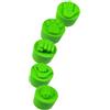 WOZOKI Grip Tape Helper Caps, 5 Silicone Copre, Green | Anti Slip maniglia Copre con sollevato Rubinetto Disegni per sessioni allenamento e Play Gear