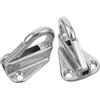 TOYANDONA 2 Set Acciaio Inox 304 Gancio per Parabordo Nautico con Molla | Fissaggio Rapido e Tenuta Sicura, Finitura Lucida Argentata, per Funi e Carichi su Banchina e Rimorchio