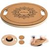 DH FitLife Balance Board per Adulti | Tavola Propriocettiva con Maniglie | Ø40 cm | 200 KG | Superficie in Sughero Naturale | Pad Antiscivolo Delicato sui Pavimenti | Core, Stabilità & Coordinazione