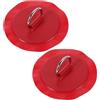 PRETYZOOM 2 Pezzi Patch D-Ring in Acciaio Inox Rosso per Paddle Board Gonfiabili e Kayak Fibbia Sicurezza Anticorrosione per Fissaggio Corda e Accessori Barca