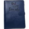Faroby Porta volantini JW per Ministero 2026, organizer A5 in finta pelle blu navy, forniture ministeriali