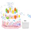 Générique Macchina Automatica Bolla per con Giocattolo Forma Torta con Luce E | Macchina per bolle per ragazzi, ragazze, festa di compleanno, matrimonio, all'aperto, giardino,
