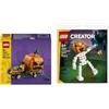 BRICKCOMPLETE LEGO Set di 2 pezzi: 40822 Pickup con zucca di Halloween e 30717 divertente scheletro di Halloween