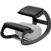 MallVitally Sedia regolabile in ginocchio, sedia a dondolo ergonomica in legno, migliora la postura con una seduta angolata per casa e ufficio (nero cilindrico)