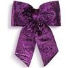 KI Store Fiocco natalizio in velluto, fiocchi e nastri, decorazione per albero di Natale (viola, XL) 54 x 42 cm