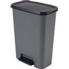 Keter Compatta Duo 23+23l Pattumiera, 46 Litri, Plastica, Grigio