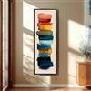XBTYKPB Quadro verticale di grandi dimensioni, tela alta e stretta, stampa con pennellate colorate e sottili, decorazione arcobaleno, immagine a tavolozza (50x150 cm/senza cornice)