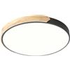 Hebitod Plafoniera LED in legno, dimmerabile, telecomando, 60 cm, 96 W | 3 colori di luce 3000-6000K, funzione memoria, luminosità 10-100%; per soggiorno e camera da letto, classe energetica F