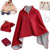 DQQYNAPTIX 2027 Nuova Coperta Termica con Cremallera, Coperta Elettrica Indossabile Riscaldata USB Portatile, 3 Livelli di Calore Regolabile e Riscaldamento Rapido, per Ufficio, Casa, Attività all'Aperto(Rosso)
