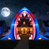 Danxilu Decorazione all'aperto gonfiabile dell'arco dello squalo di | Luci a LED integrate, spaventoso arco decorativo con denti affilati, ideale per esterni in giardino, feste, cortile