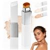 Volink Fondotinta Stick 2 in 1 con pennello incorporato, fondotinta coreano che copre imperfezioni, crema idratante leggera, fondotinta bianca che si adatta alla pelle, trucco a lunga tenuta (naturale)