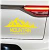 Generico Kit 2 Adesivi per Auto Montagna Esplora off Road 4x4 Natura Camper Scegli Misura e Colore cod.1891 (025 Giallo, cm 26 x 13 cad.)