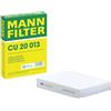 Mann Filter MANN-FILTER, CU 20 013 Filtro abitacolo | Per Autovetture, Filtrazione di polvere e polline, Aria migliorat, Protezione aria interna, Qualità originale OE