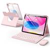 Wenlaty Custodia ibrida per iPad A16 di 11a/10a generazione con tastiera e mouse