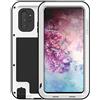 ANROD Custodia per Samsung Galaxy Note 10+/Plus,Love Mei Impermeabile Antiurto Antipolvere Cover Outdoor Ibrido Alluminio Metallo Armatura Snowproof (Bianco)